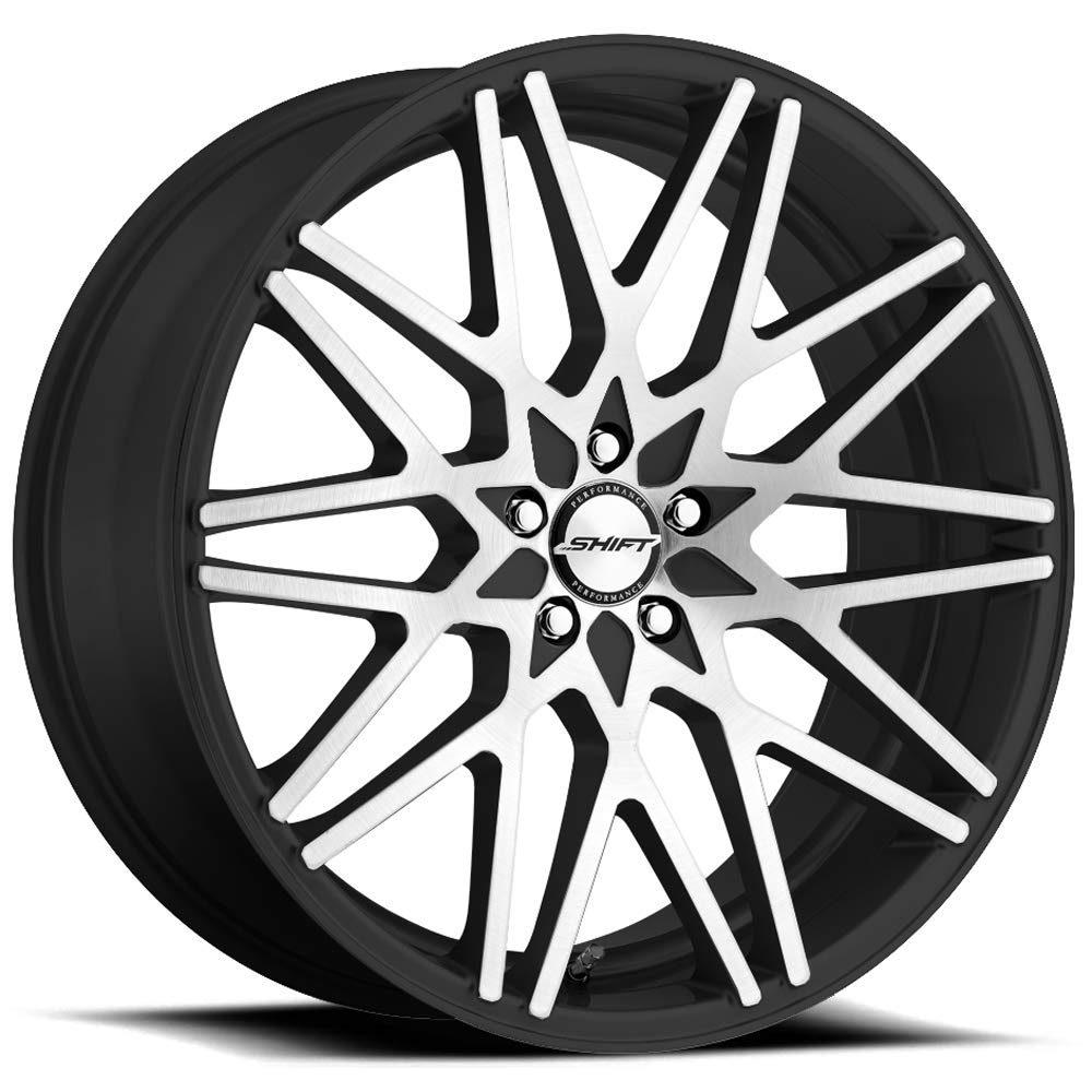 FORMULA Custom Alloy Wheel 22x9 Gloss Black with Machined Face - 15 Offset, 5x114.3 Bolt Pattern, 73.1mm Hub - Perfect for Trucks, SUVs & Performance Cars - Upgrade Your Ride with Stylish Rims