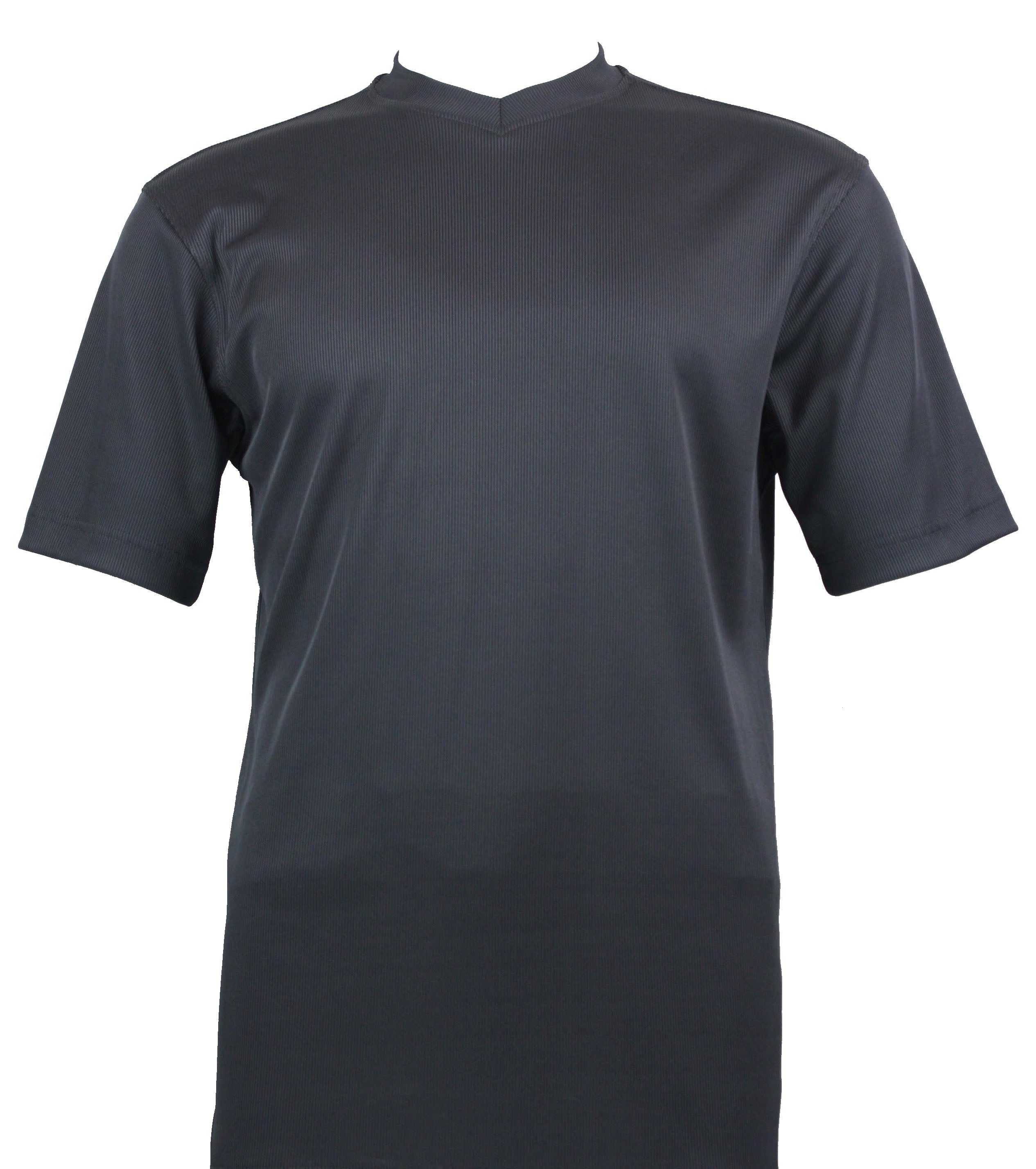 Bassiri Short Sleeve V-Neck Charcoal T-Shirt for Men - Soft Cotton Casual Tee - Perfect for Everyday Wear, Gym, and Outings