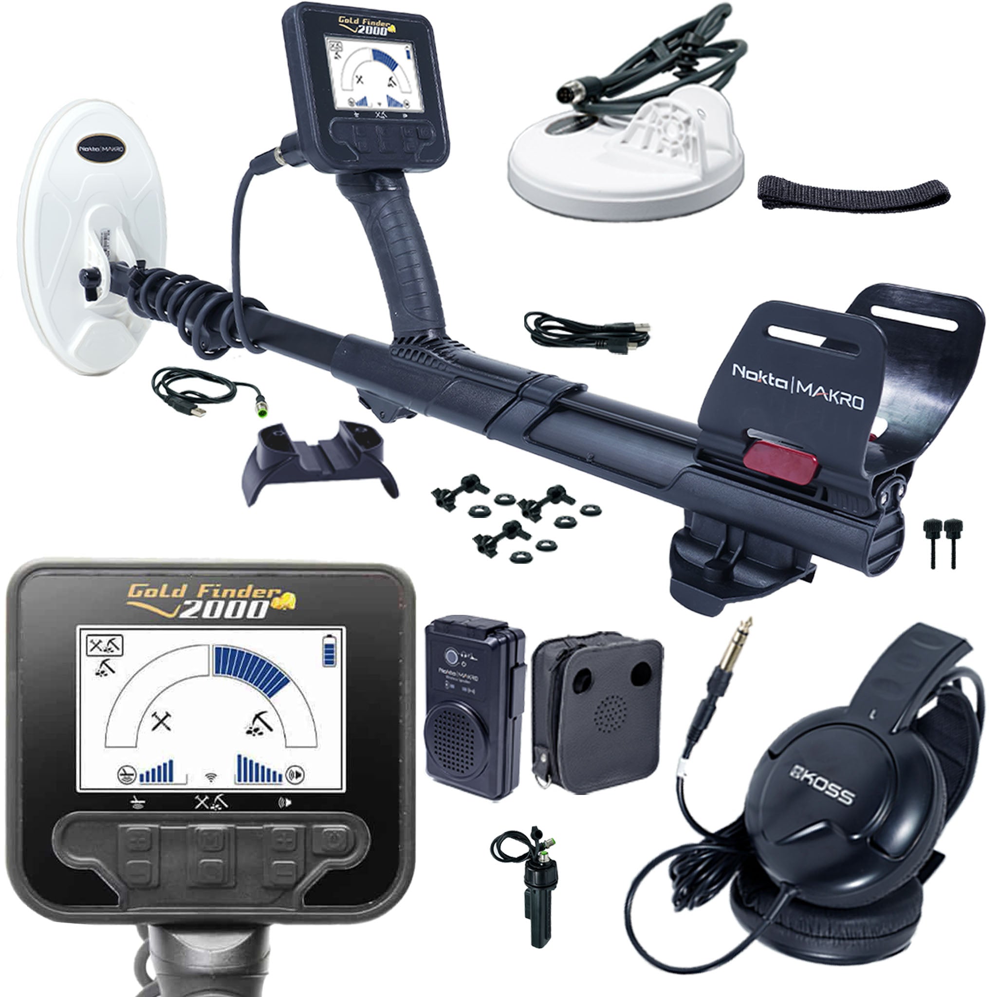 Nokta Gold Finder 2000 Professional Metal Detector for Treasure Hunting - Open Box - Perfect for Beach, Park & Gold Prospecting Adventures