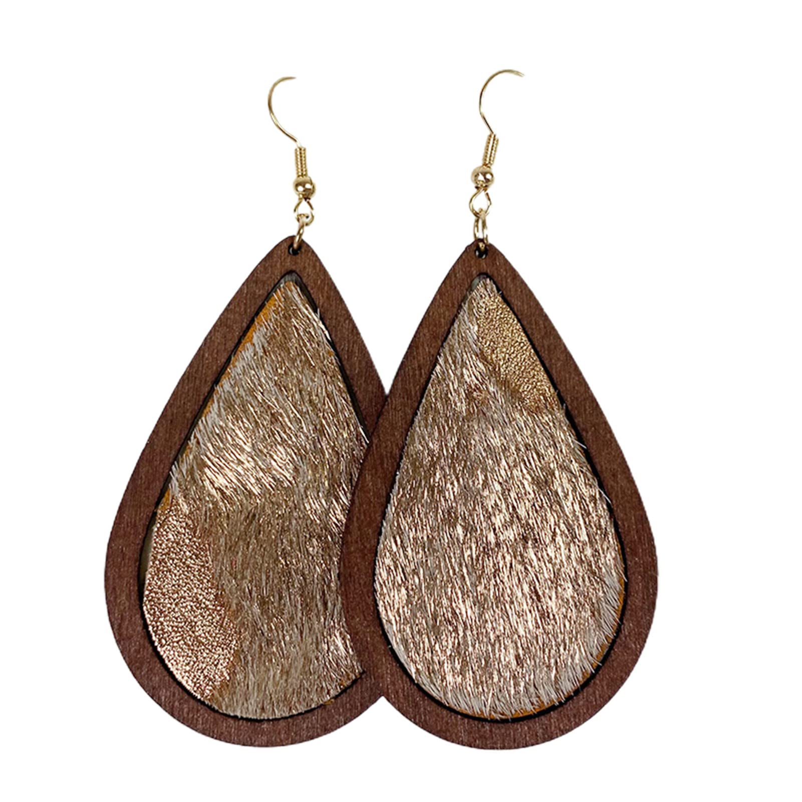 Stylish Leopard Print Drop Earrings for Women - Bohemian Water Drop Dangle Hook Earrings, Fashion Jewelry for Daily Wear & Party Outfits