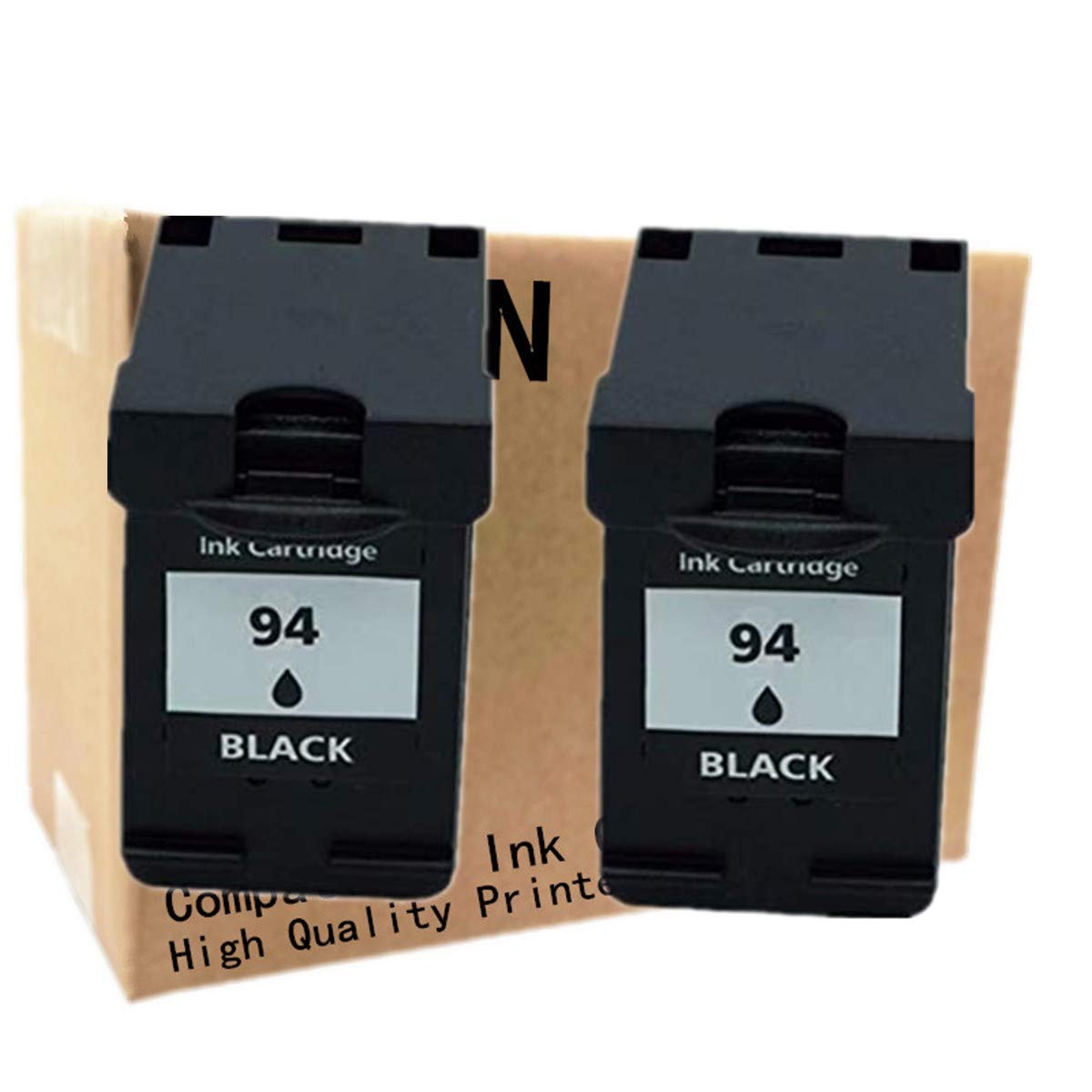 High-Quality Remanufactured Ink Cartridges (2-Pack) - Compatible with HP 94XL/HP94/HP94XL for Photosmart 2610/2710/7830/8150/8450/8750/375/325 & Officejet 6210/7210/7410 Printers - Perfect for Home, Office & High-Volume Printing Needs