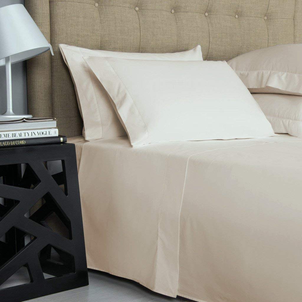 600 Thread Count 100% Egyptian Cotton Deep Pocket Sheet Set - 4 Piece Twin Size (21