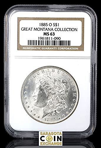 1885 O Orleans Mint Silver Morgan Dollar $1 Coin - NGC Certified MS63 | Rare Collectible Silver Dollar for Coin Enthusiasts & Investors | Perfect for Display, Gifting, or Portfolio Diversification