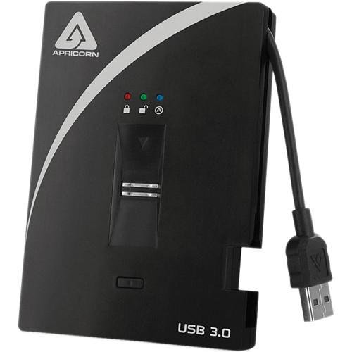 Apricorn Aegis Bio A25-3BIO256-1000 1TB USB 3.0 Encrypted External Hard Drive - Secure Data Storage for Business, Personal & Backup Use - Portable HDD for Office, Home & Travel