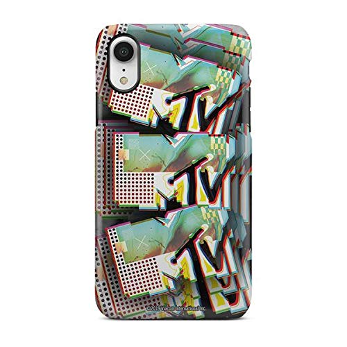 MTV Graffiti Pattern Durable Shockproof Phone Case for iPhone - Black - Stylish Protection for Daily Use & Outdoor Activities