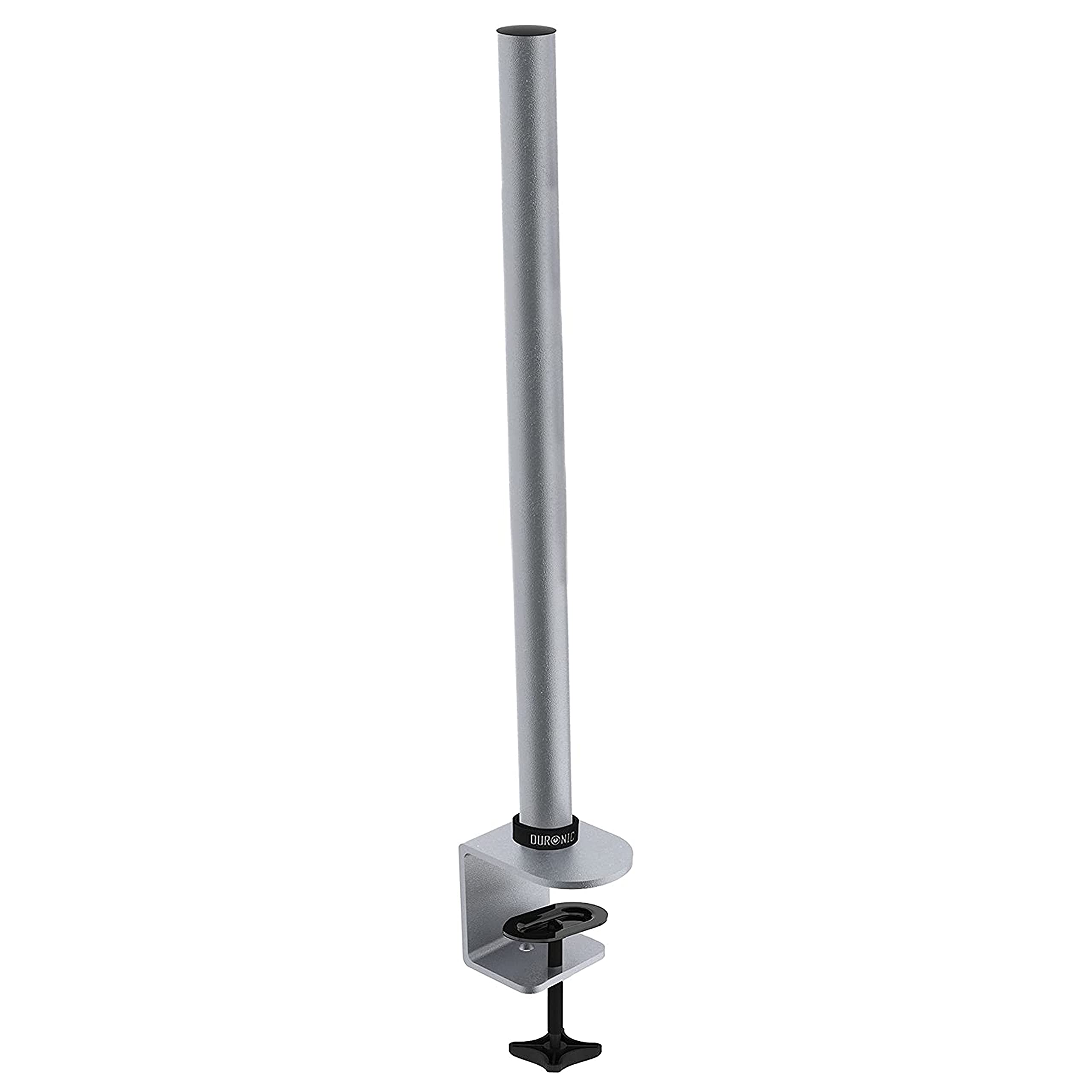 Duronic DM15 DM25 DM35 Monitor Arm Stand - 60cm Silver Pole for Computer Screens | Heavy Duty Steel Monitor Desk Mount with 600mm Length & 32mm Diameter | Includes Clamp for Secure Installation | Perfect for Home Office, Gaming Setup & Workspace Ergonomics