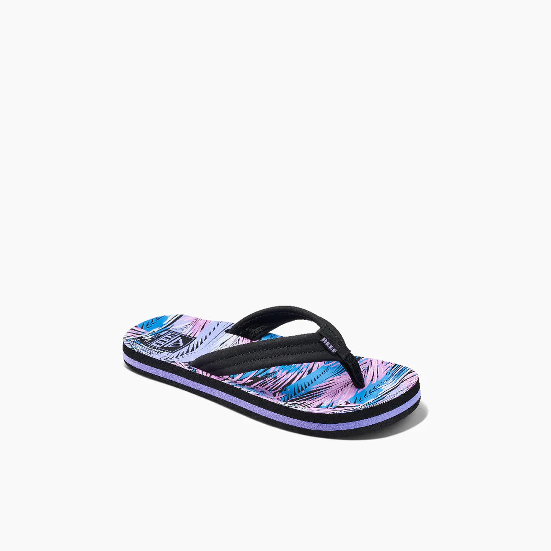 Reef Palm Fronds Ahi Youth Sandals - Comfortable Beach & Pool Slides for Boys & Girls - Perfect for Summer Vacation, Water Parks, and Outdoor Adventures