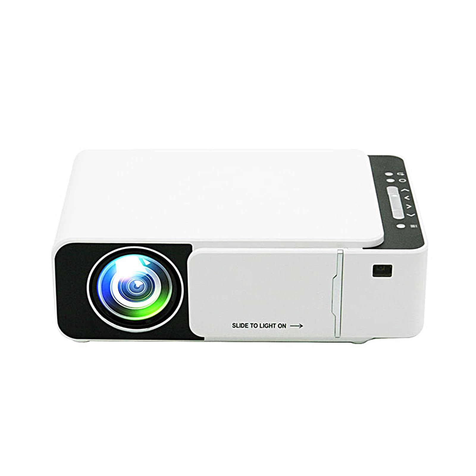 HD Movie Projector 100ANSI Lumens - Wireless WiFi Home Theater Projector with YouTube App | Compatible with HDMI/AV/USB/Laptop/iOS/Android Smartphone (White) | Perfect for Indoor Movies, Gaming & Backyard Screenings