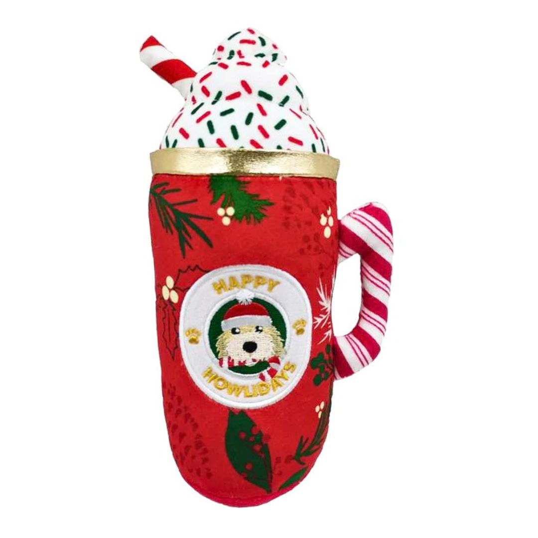 Starbucks Howliday Cheer Mug Plush Dog Toy - Cute Holiday Chew Toy for Small & Medium Dogs - Perfect for Christmas Playtime & Gift Giving