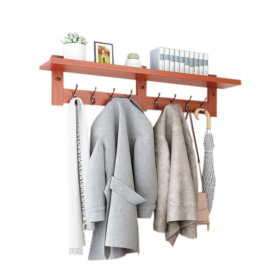 Rustic Industrial LOFT Wall-Mounted Double Pipe Clothes Rack - 8 Hook Heavy Duty Hanger Holder for Towels & Clothing - Perfect for Bathroom, Living Room & Bedroom Organization