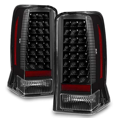 AKKON LED Tail Lights Brake Lamps Replacement for 2002-2006 Cadillac Escalade & 2003-2006 Escalade ESV - Black Housing - Enhanced Safety & Style for Night Driving & Car Customization