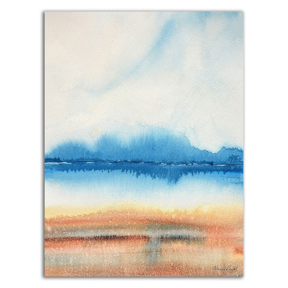 Beachscape by Nancy Knight - Stunning Canvas Wall Art Print, Ready to Hang - Perfect for Living Room, Bedroom & Beach House Decor