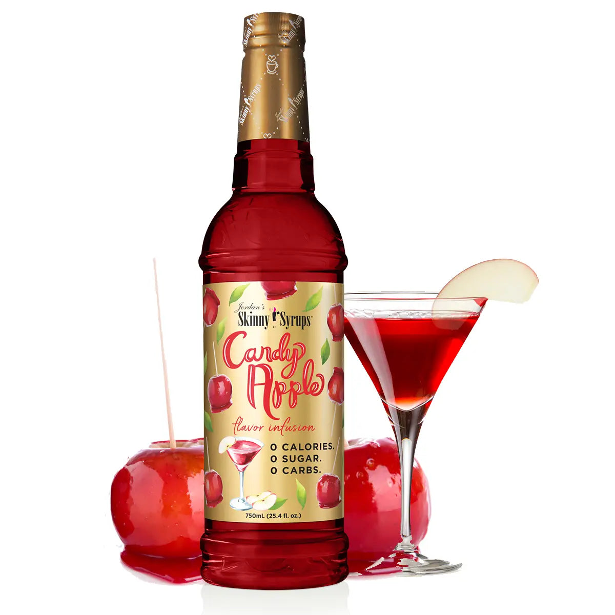 Sugar-Free Candy Apple Flavored Skinny Syrup - Perfect for Coffee, Cocktails, Baking & Desserts | Low-Calorie, Keto & Vegan Friendly