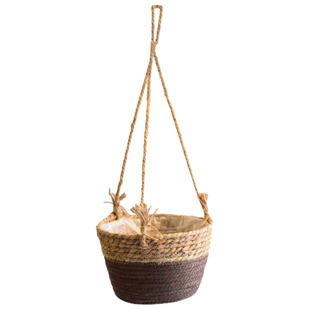 Natural Seagrass Wicker Basket - Foldable Storage Organizer for Laundry, Toys & Home Decor | Eco-Friendly Housekeeping & Closet Organizer