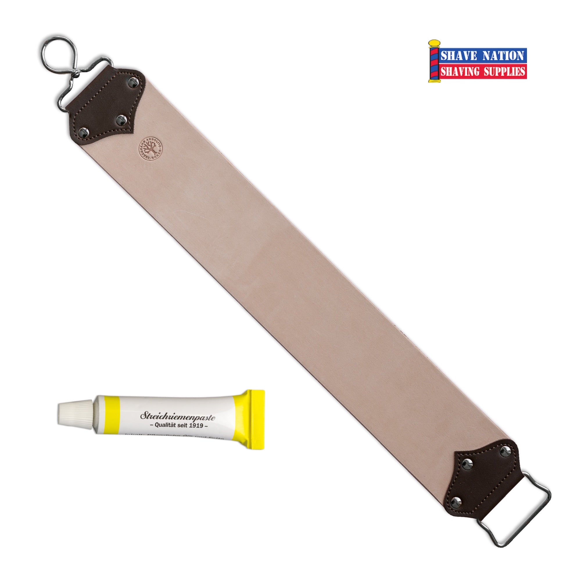 Boker 3 Inch Extra Wide Leather Hanging Strop for Knife Sharpening | Premium Razor & Blade Honing Tool | Perfect for Barbers, Chefs & Woodworkers