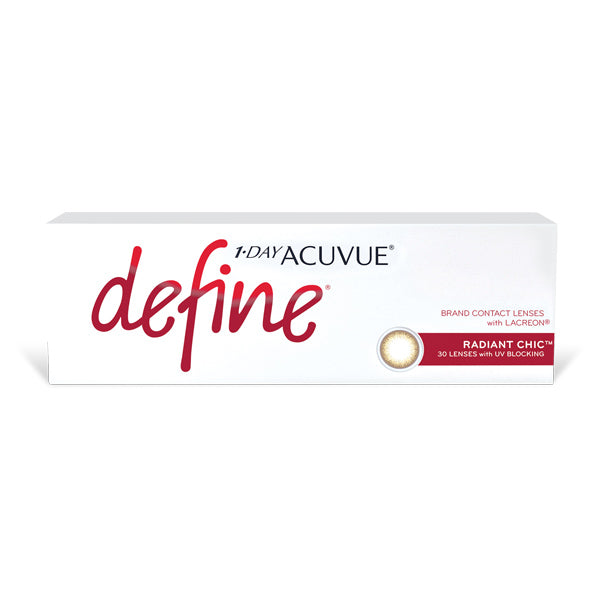 Acuvue Define Radiant Chic Daily Contact Lenses - 30 Pack | Natural Eye Enhancement for Daily Wear | Perfect for Work, Social Events & Special Occasions