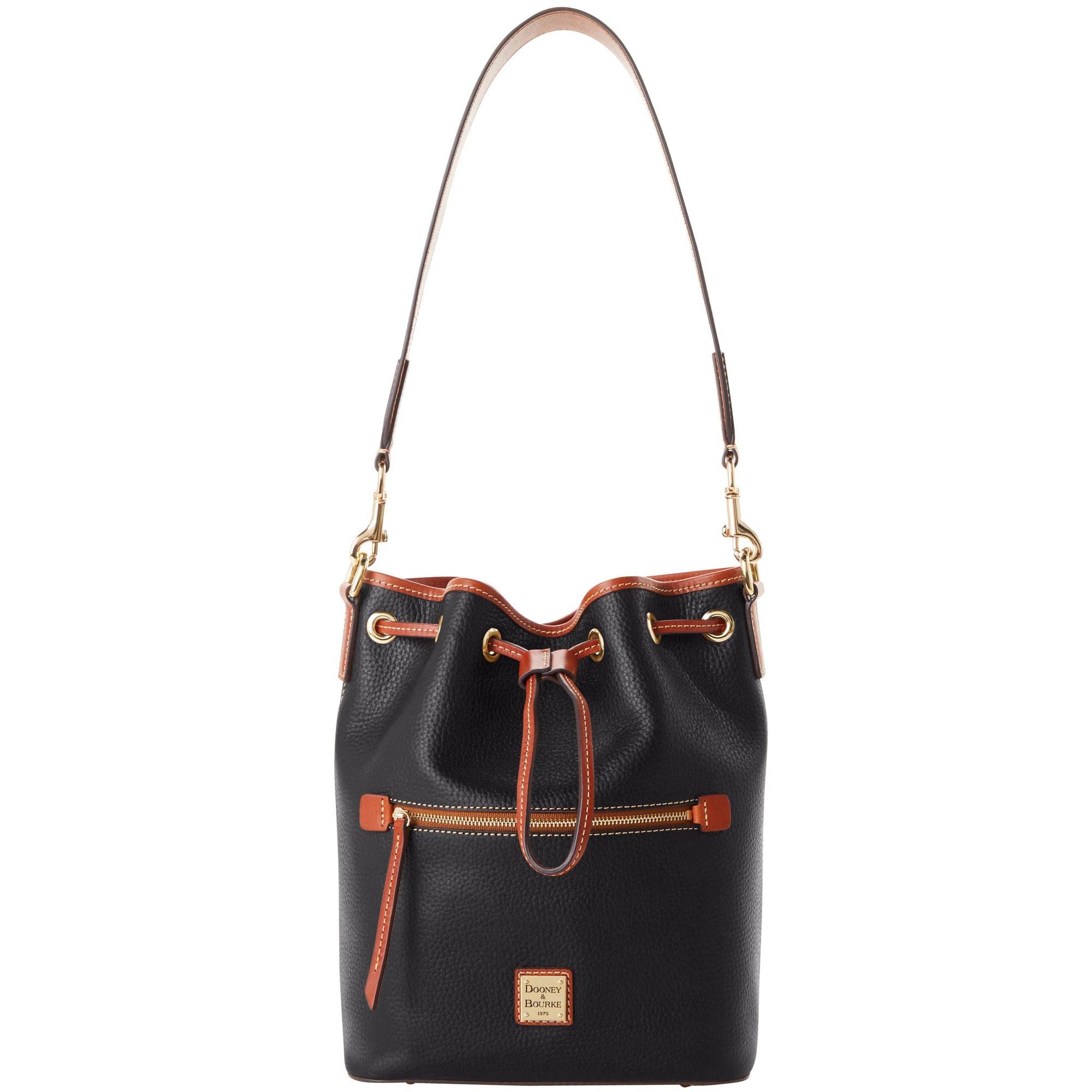 Dooney & Bourke Women's Pebble Leather Drawstring Crossbody Bag - Stylish Handbag for Everyday Use, Shopping & Travel