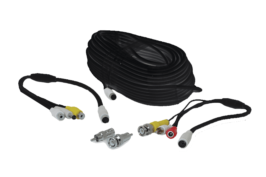 100FT Universal Surveillance Security Camera Extension Cable - High-Quality BNC CCTV Power Cable for Outdoor/Indoor Security Systems - Perfect for Home, Office, and Business Security Setup