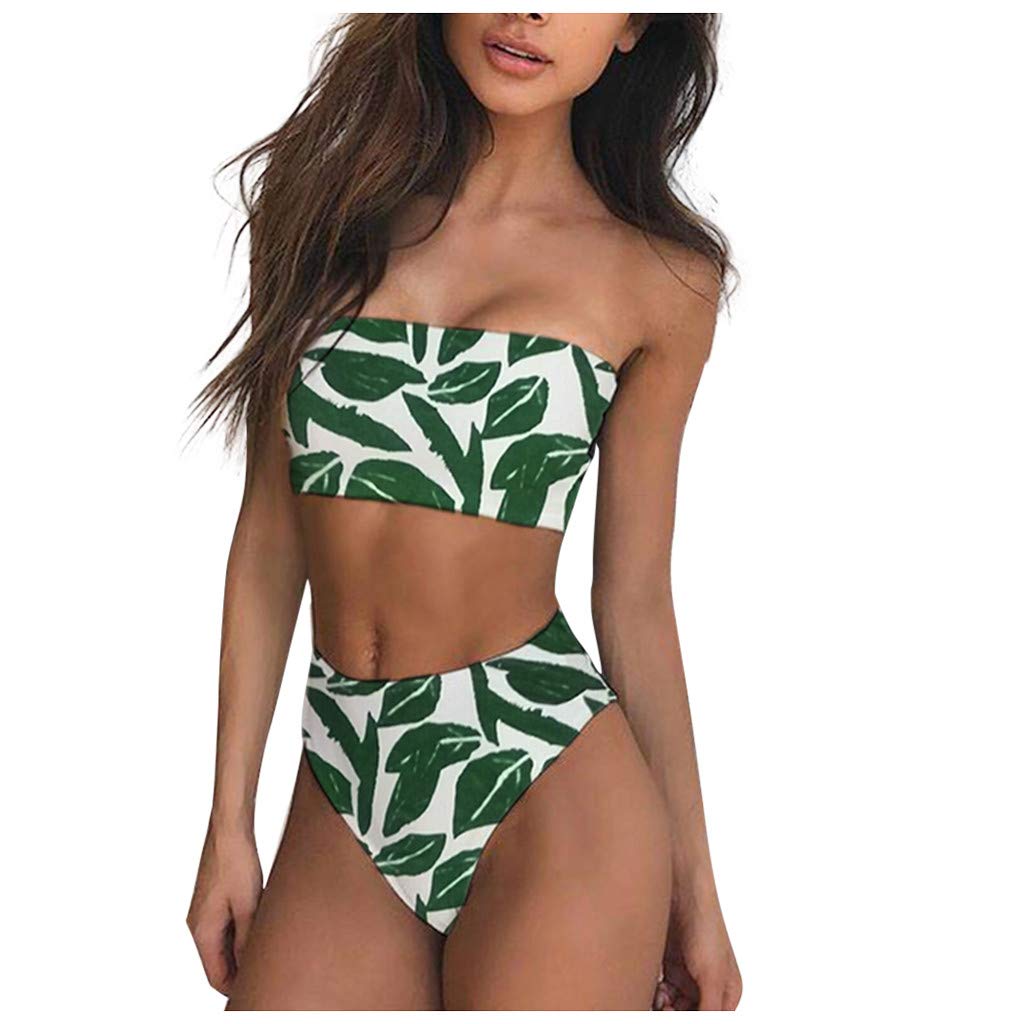 Sexy Push-Up Bikini Set for Women - High Waisted Conservative Swimwear with Pad - Patchwork Beachwear for Pool, Vacation & Summer Outfits