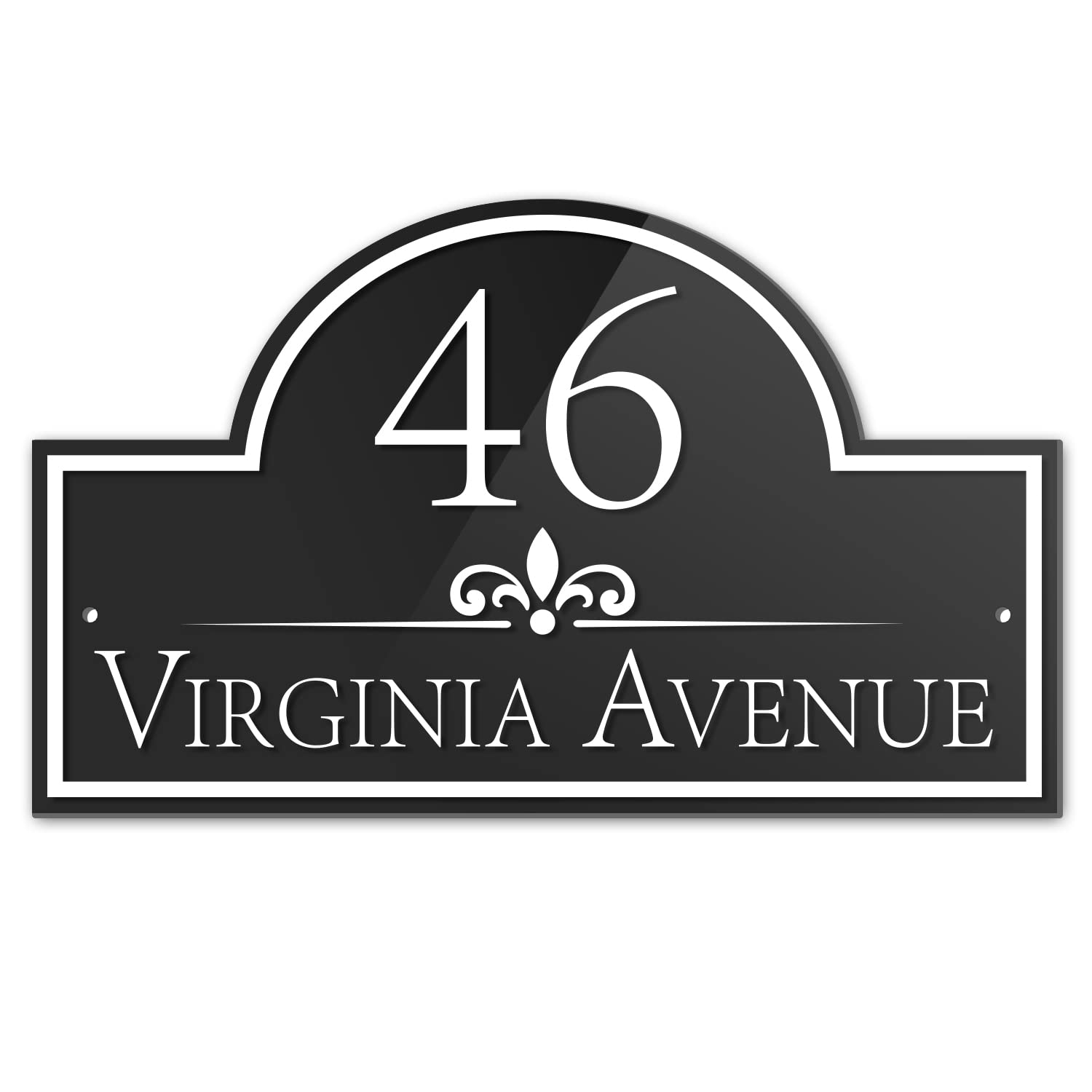Custom House Number Sign - Personalized Address Plaque (13