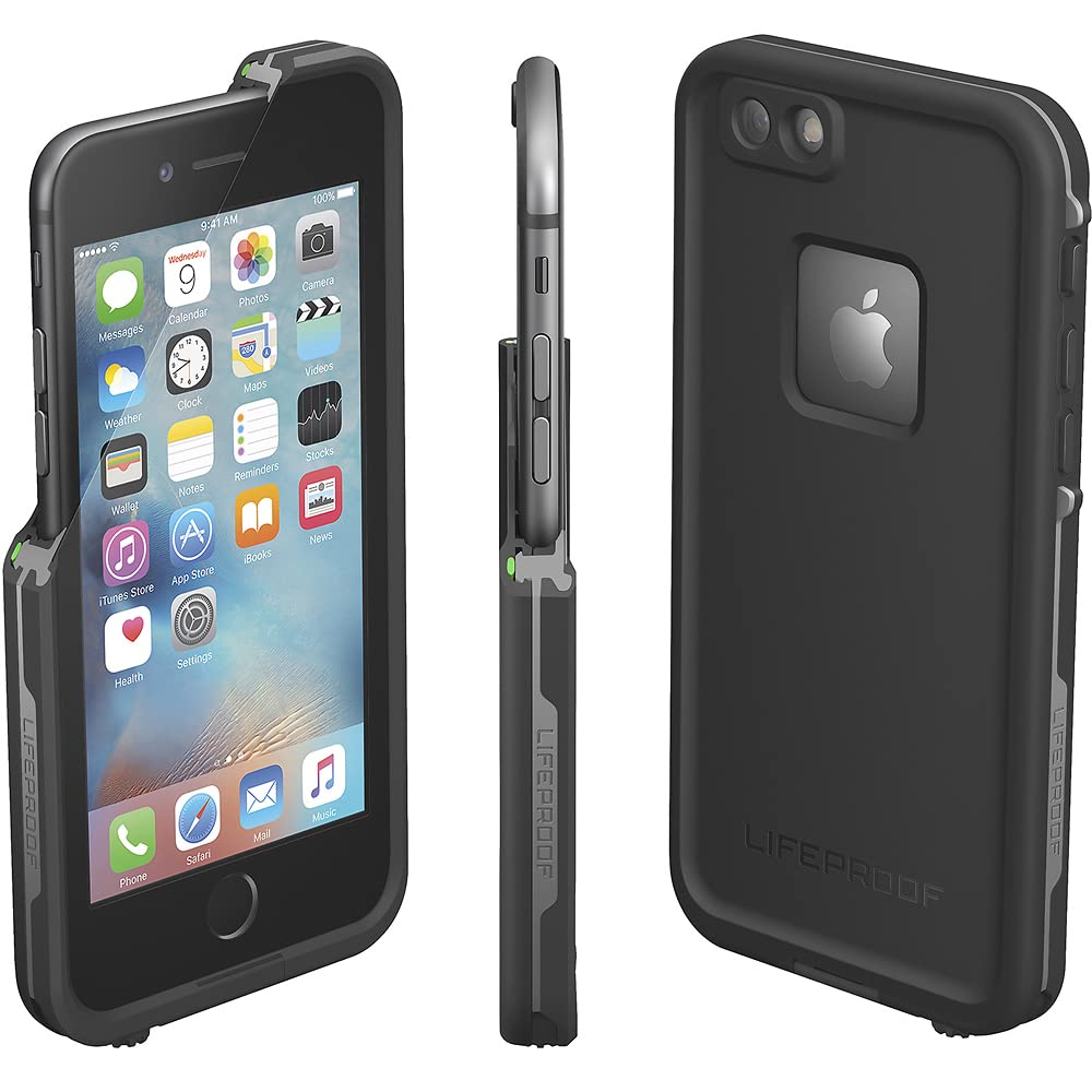 LifeProof FRE Series Waterproof Case for iPhone 6s & iPhone 6 (NOT Plus) - Shockproof & Dirtproof Protection - Slim Fit Black Case - Perfect for Outdoor Adventures, Swimming & Extreme Sports