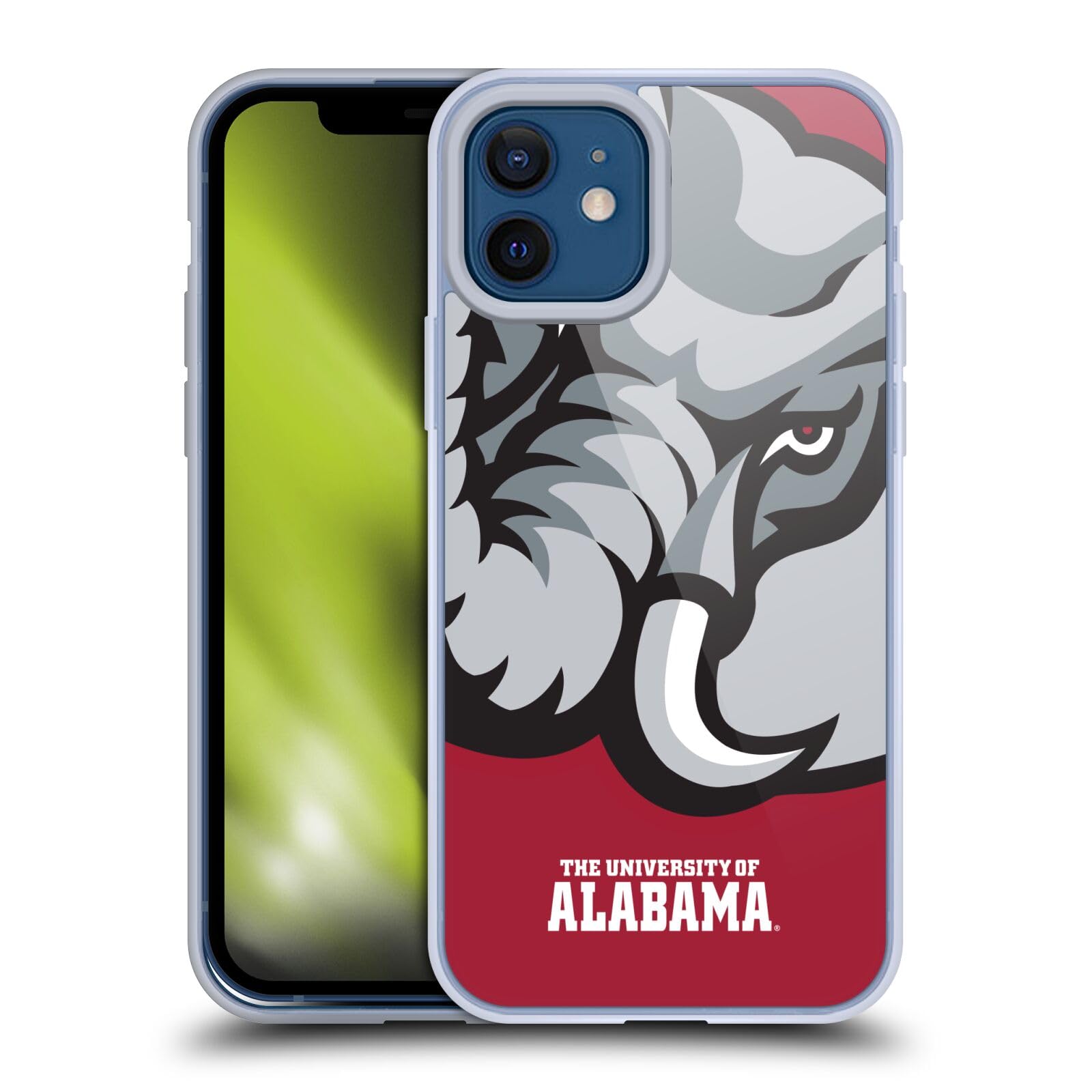 Officially Licensed University of Alabama UA Oversized Icon Soft Gel Phone Case for Apple iPhone 12 & 12 Pro - Perfect for Game Days, School Pride & Bama Fans