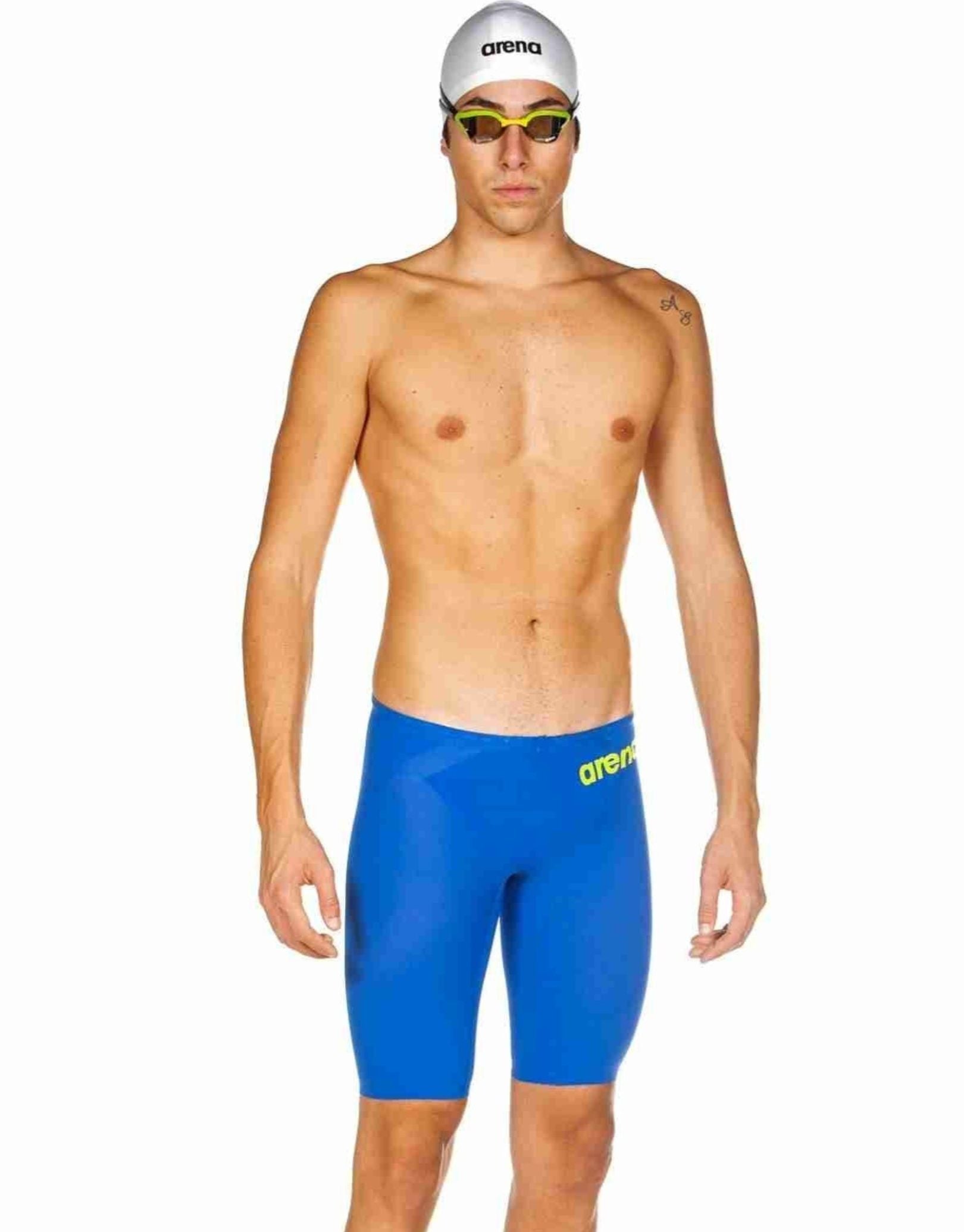Powerskin Carbon Air 2 Jammer - High Performance Swimwear for Competitive Swimmers | Blue and Grey Color | Ideal for Training, Racing & Professional Swimming Competitions