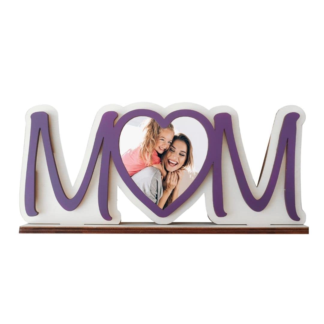 Pekiedo Wooden Tabletop Photo Frame for Mom - Elegant Mother's Day & Women's Gift Idea - Perfect for Home Decor, Office Desk & Special Occasions