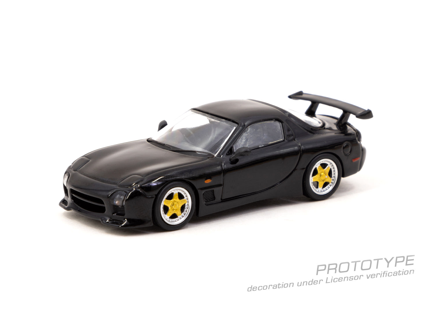 Tarmac Works 1:64 Scale Mazda RX-7 FD3S Mazdaspeed A-Spec Diecast Model Car - Brilliant Black | Collectible Toy for Display, Racing Games & Car Enthusiasts