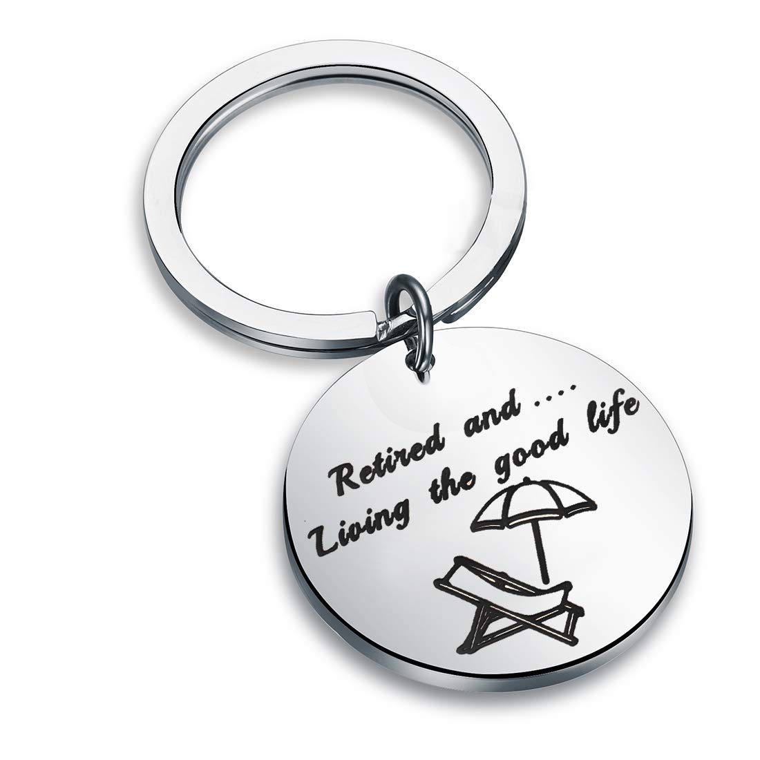 Funny Retirement Keychain Gift for Coworkers & Friends - FEELMEM Retired Gifts - Perfect Retirement Party Favors & Office Farewell Gifts