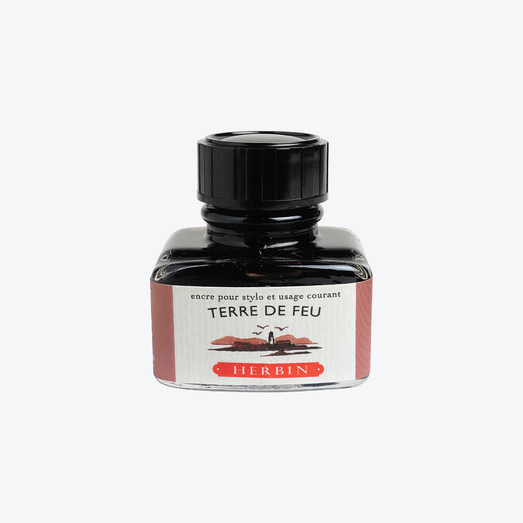 Herbin Fountain Pen Ink 30ml - Terre de Feu (Fire Earth) - Premium Calligraphy Ink for Writing, Drawing & Art Projects - Perfect for Journals, Letters & Creative Stationery