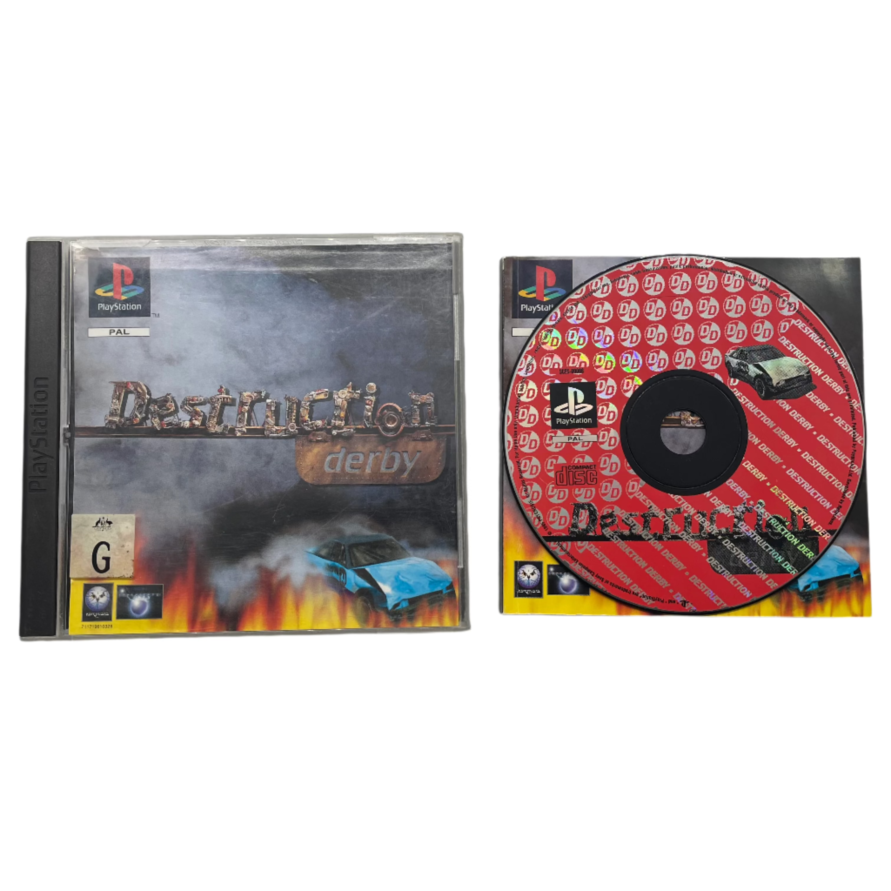Destruction Derby PS1 Game for PlayStation 1 - Complete with Manual (PAL Version) | Classic Racing Action for Retro Gaming Enthusiasts | Perfect for Nostalgic Gaming Nights and Collector's Displays