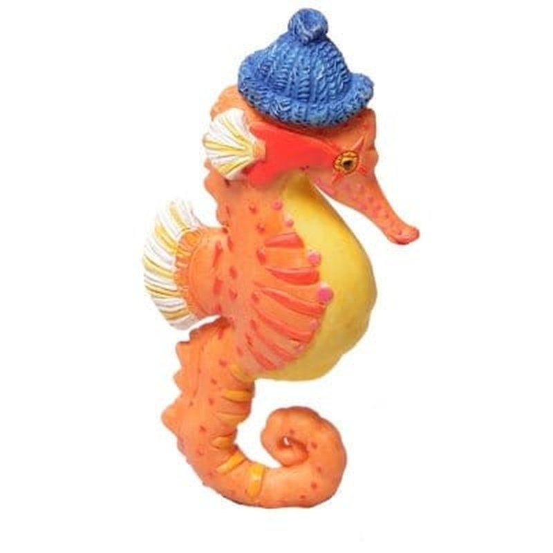 Aqua One Sea Horse Figurine 3.4 x 1.6 x 7.5cm - Miniature Ocean Decor for Home, Office & Aquarium Display