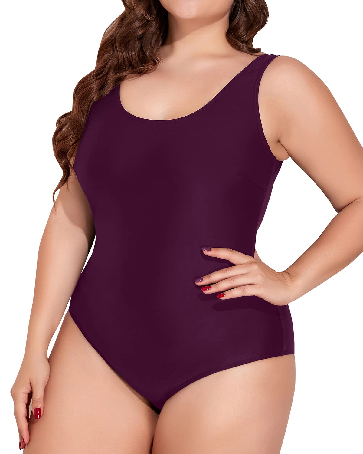 **Holipick Plus Size One Piece Swimsuits for Women - Tummy Control Bathing Suits, Sporty Swimwear for Beach, Pool & Water Aerobics**