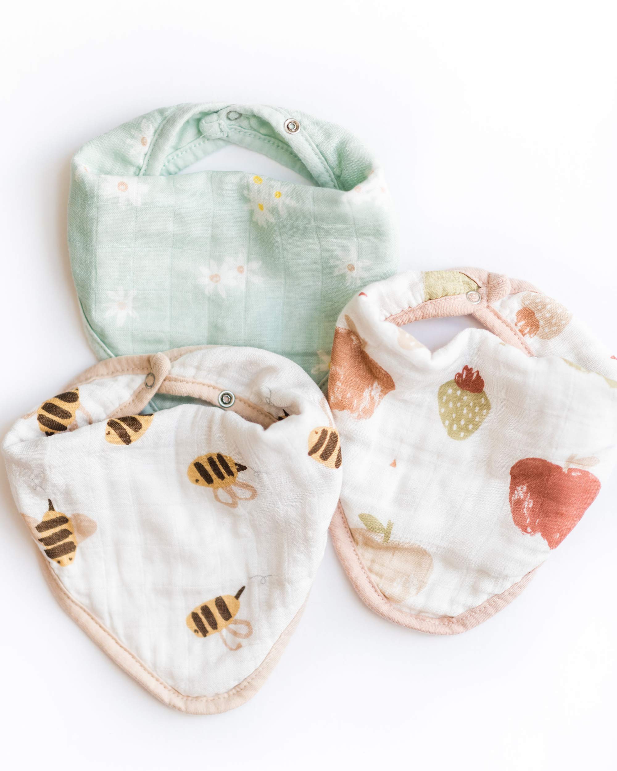 Nightingale Baby Bandana Bibs - Super Absorbent & Ultra Soft Bamboo Muslin Drool Cloths for Boys & Girls - Cute Unisex Baby Bibs for Feeding, Teething & Everyday Use