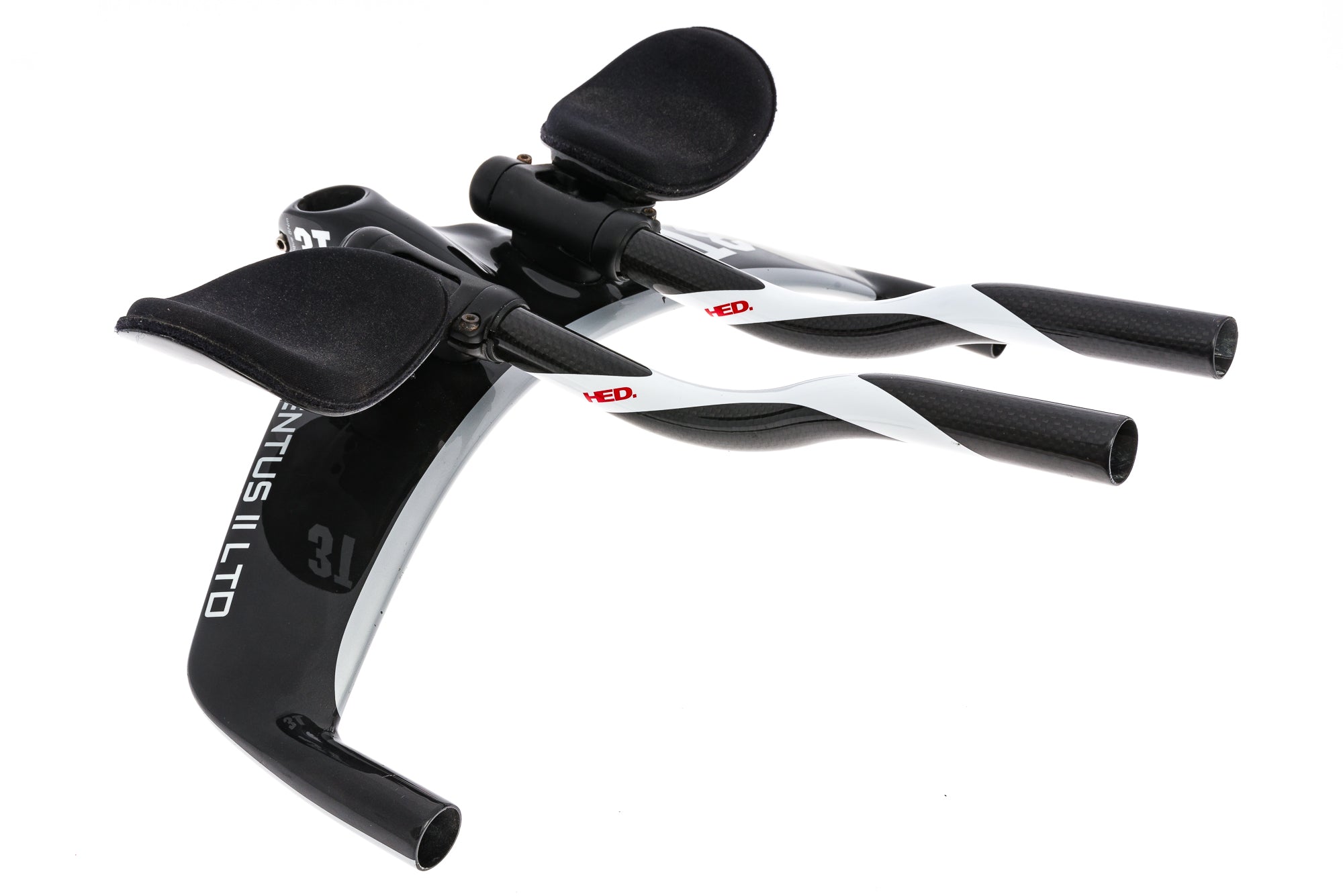 3T Ventus II LTD Aerobar 31.8mm x 40cm Carbon Road Bike Handlebar Extensions - Lightweight Carbon Fiber Aero Bars for Triathlon & Time Trial Racing