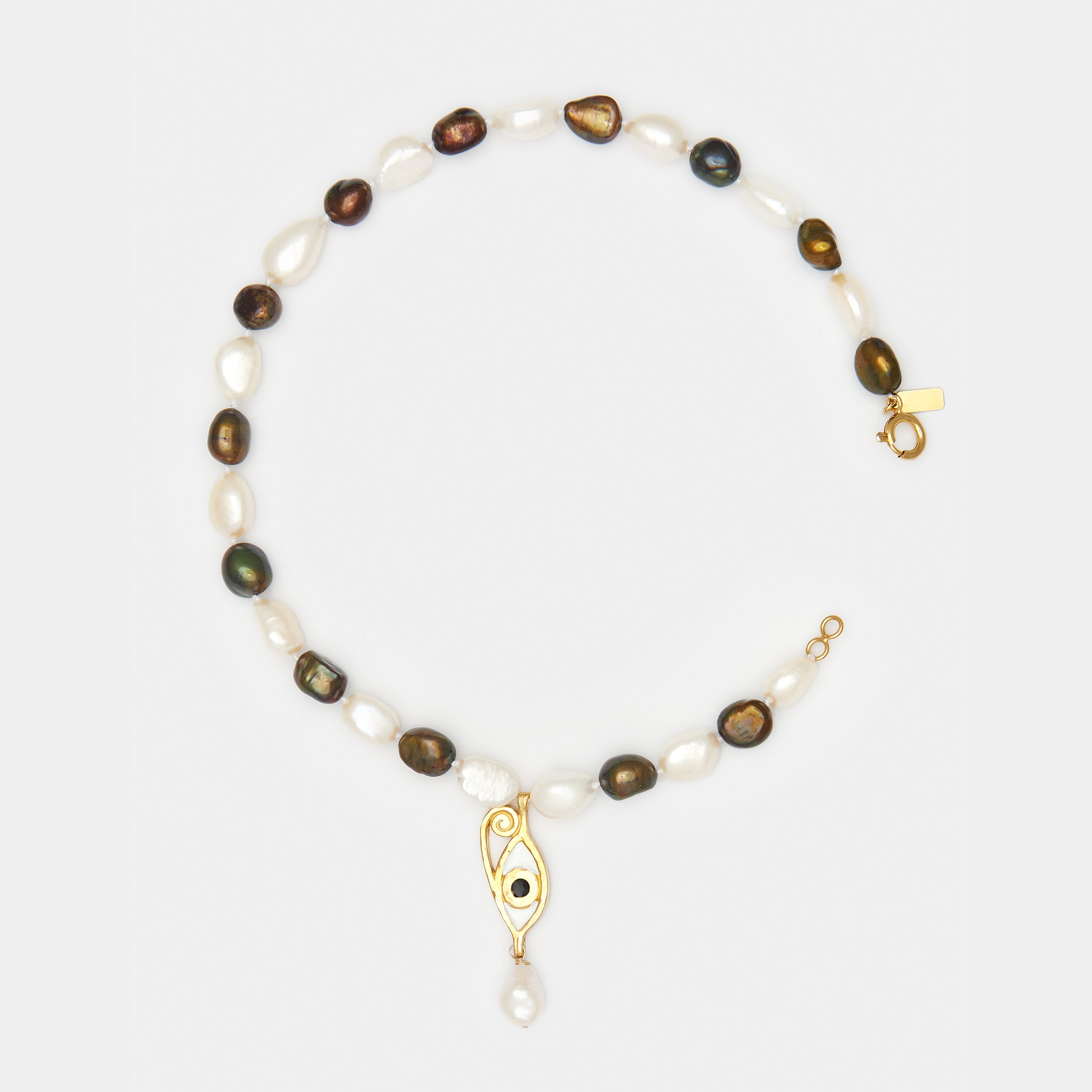 Elegant Baroque Pearl Necklace for Women - Vintage Checkered Ines Design, Perfect Gift for Anniversary, Valentine's Day & Special Occasions