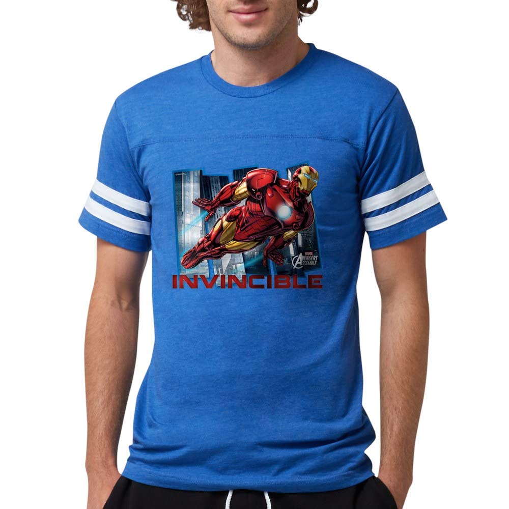 Iron Man Invincible Men's Football Jersey - Superhero Marvel Avengers Graphic Tee for Game Day, Cosplay & Fan Apparel