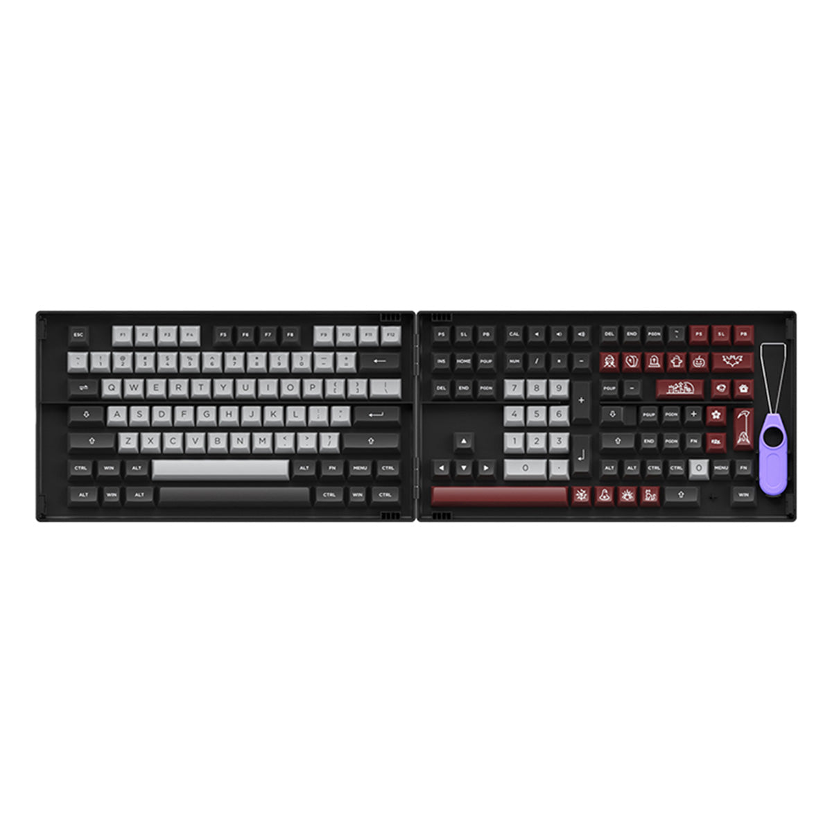 Akko Dracula Fullset PBT Doubleshot ASA Profile 198 pcs Keycaps - Custom Mechanical Keyboard Keycap Set for Gaming & Typing Enthusiasts