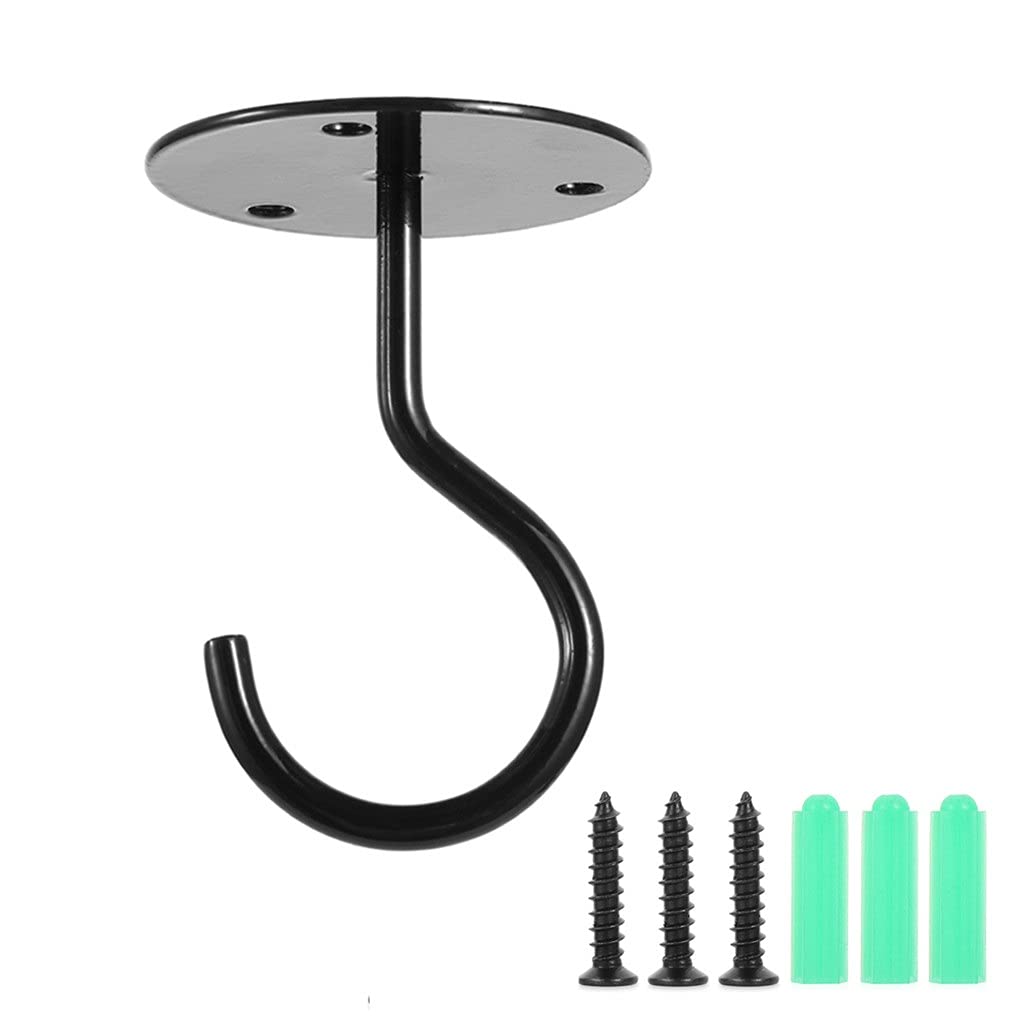 Heavy Duty Metal Ceiling Hooks & Wall Mount Hangers - 55mm Sturdy Hooks for Bird Feeders, Planters, Lanterns, Artworks & Tools - Perfect for Home, Garden & Garage Organization