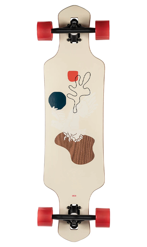 Globe Geminon 35in Walnut & Cockatoo Longboard Skateboard - Perfect for Cruising, Commuting & Downhill Riding