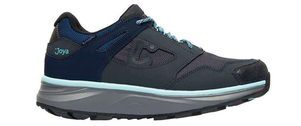 JOYA Bliss STX Women's Grey & Blue Genuine Leather Outdoor Hiking Boots - Perfect for Trail Walking, Camping & Adventure Travel