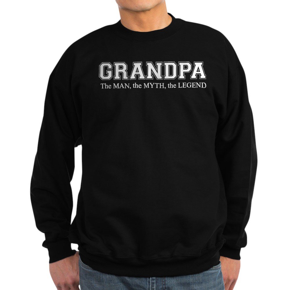 Grandpa The Man Myth Legend Sweatshirt - Comfortable Pullover Hoodie for Men - Perfect for Family Reunions, Birthday Gifts & Casual Wear