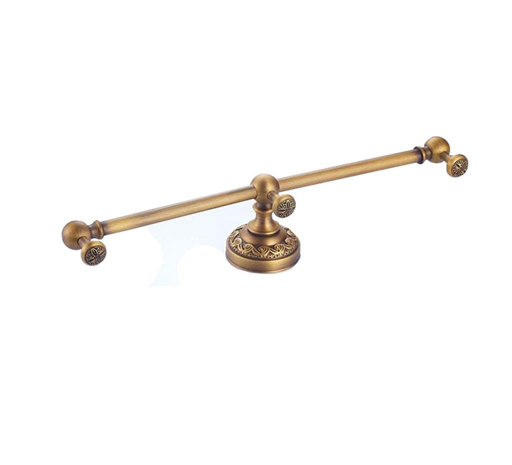 Premium Copper Wall-Mounted Towel Rack - 36cm Single Rod Bathroom Towel Holder for Kitchen, Cloakroom & Bathroom Storage | Rust-Resistant Space-Saving Hanger for Hand Towels, Robes & Kitchen Linens
