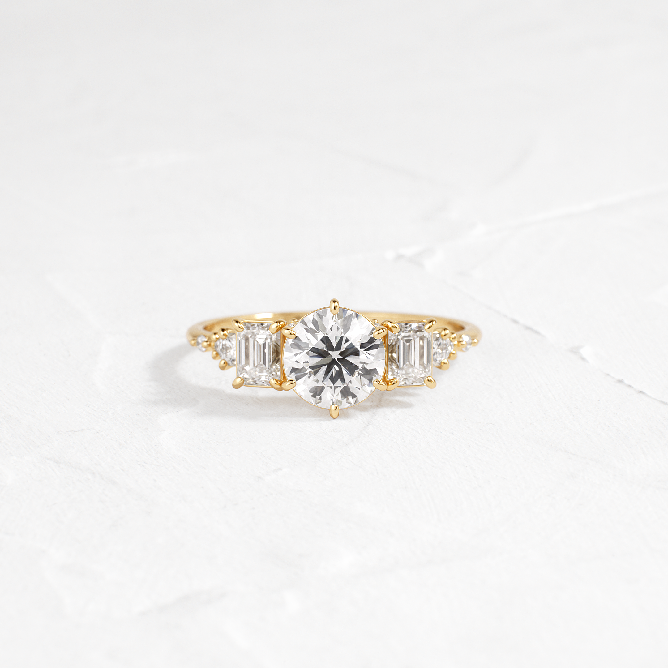 Elegant Round Cut Archways Ring – Perfect for Weddings, Engagements & Special Occasions