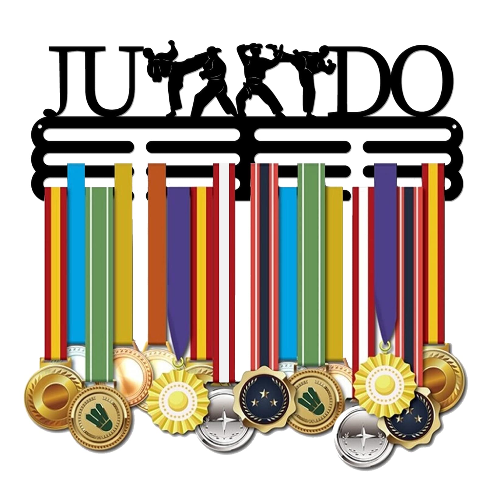SUPERDANT Iron Sports Medal Display Holder - Wall Mounted Judo Competition Medal Hanger for Men - Perfect for Showcasing Martial Arts Achievements in Dojo, Gym or Home Decor
