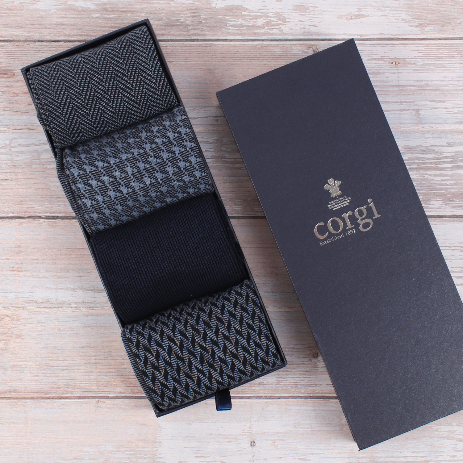 Premium Men's Dress Socks 4-Pack - Comfortable Formal Socks for Business, Office & Special Occasions