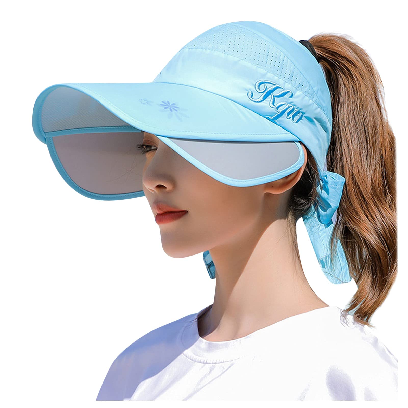 Breathable Women's Golf Visor Hat - UV Protection Sweat Absorbent Wide Brim Baseball Cap for Outdoor Sports, Running, Hiking & Hip Hop Fashion