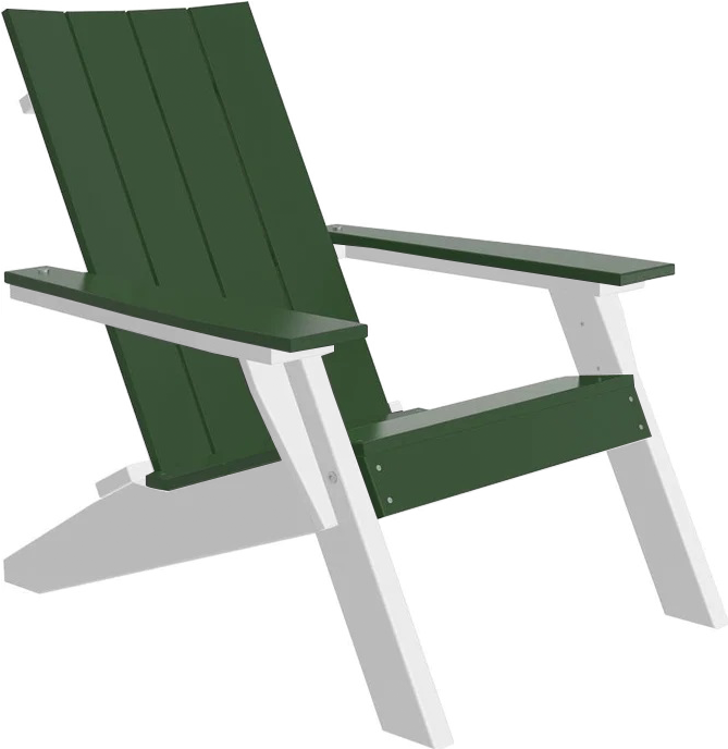 Premium Green Urban Adirondack Chair - Weather-Resistant Outdoor Patio Furniture for Garden, Deck & Backyard Relaxation