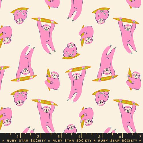 RS5168 Sloth Natural Fabric by Ruby Star Society - Premium Cotton Quilting Material for DIY Crafts, Home Decor & Sewing Projects
